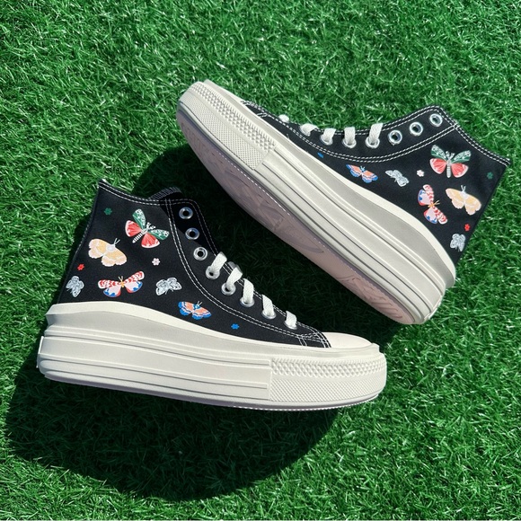 Converse Chuck Taylor All Star Move High Top Butterfly Wings - Picture 12 of 14